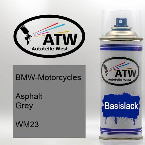 BMW-Motorcycles, Asphalt Grey, WM23: 400ml Sprühdose, von ATW Autoteile West.